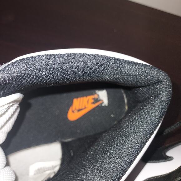 Nike Men's Dunk Hi Retro Sneakers 12.5M Lace Up Basketball Athletic Black White - Picture 12 of 16